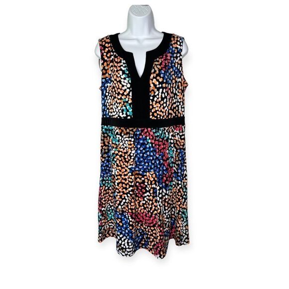 Dana Buchman Dresses & Skirts - Dana Buchman Womens L Sleeveless Polka Dot Empire Waist Sheath Dress